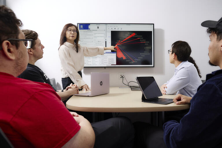 Students at a cybersecurity training session